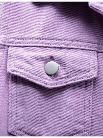 Hazel Blues® | Button Down Raw Hem Sleeveless Denim Jacket