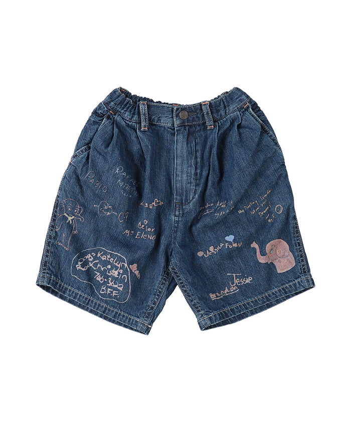 8oz Denim Scribble Shorts