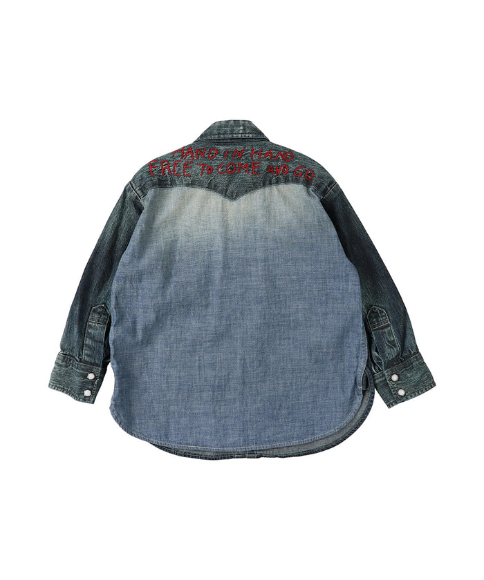 8oz Denim Western Shirt