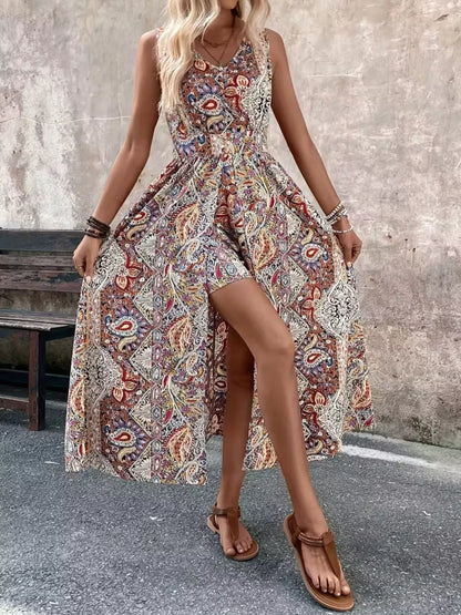 Hazel Blues® |  Paisley Print Sleeveless Romper