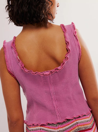 Easy Does It Tank Top | Square Neck Tank Top