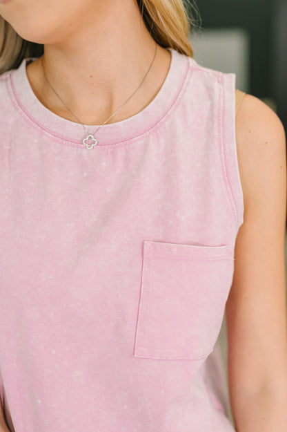 Hazel Blues® |  A Look in Your Eyes Mineral Wash Tank Top