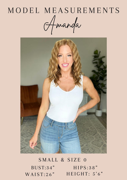 Hazel Blues® |  Miranda High Rise Plaid Cuff Vintage Straight Jeans