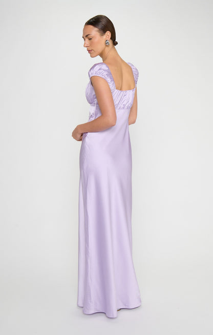 Veronica Maxi Dress ~ Lavender Luxe Satin