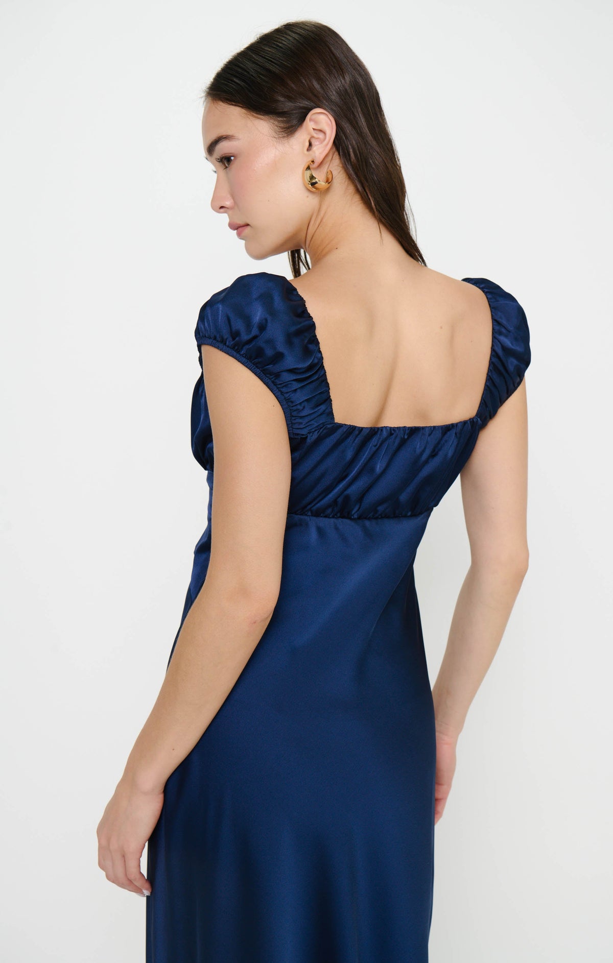 Veronica Maxi Dress ~ Midnight Navy Luxe Satin
