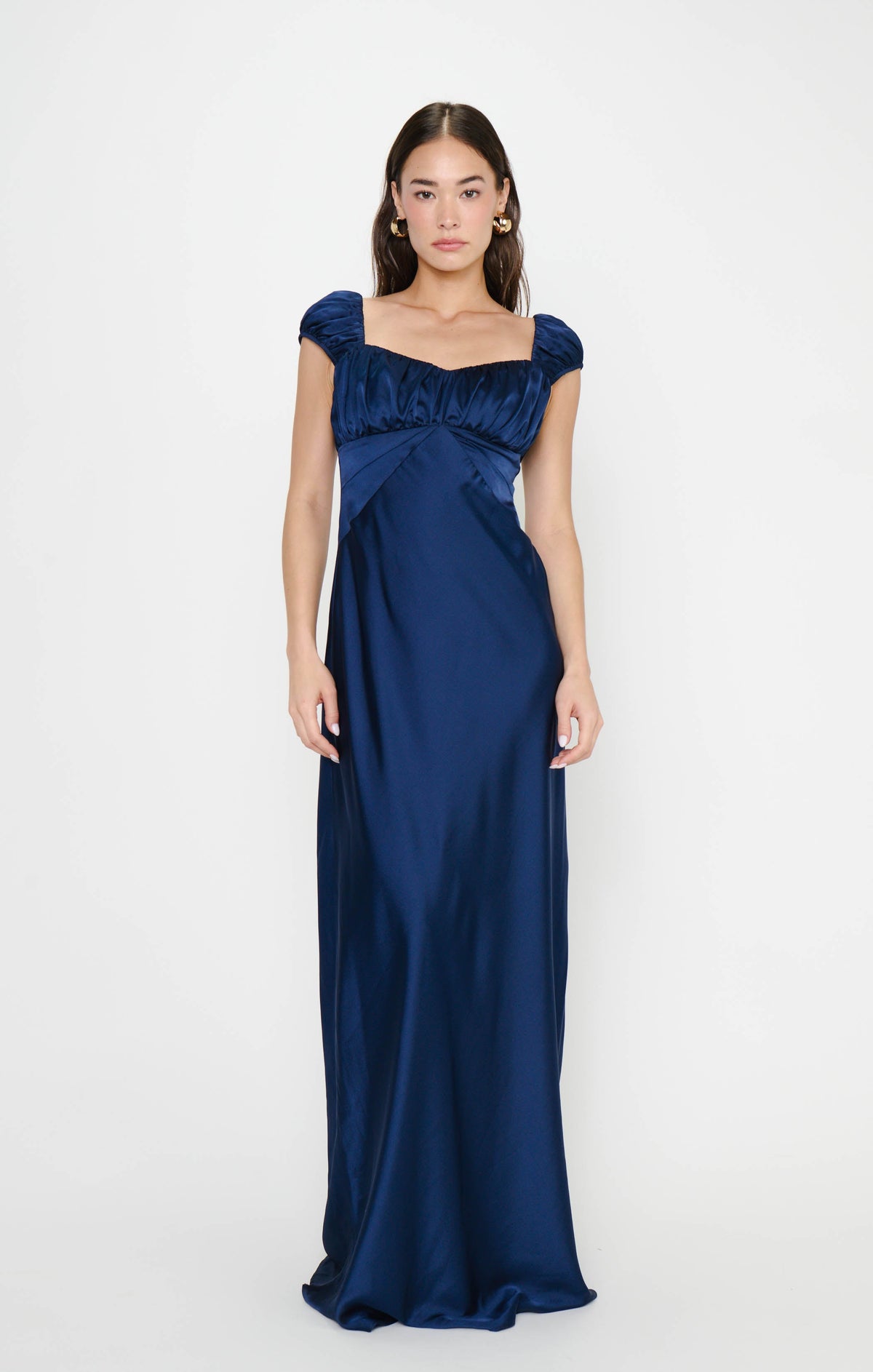 Veronica Maxi Dress ~ Midnight Navy Luxe Satin