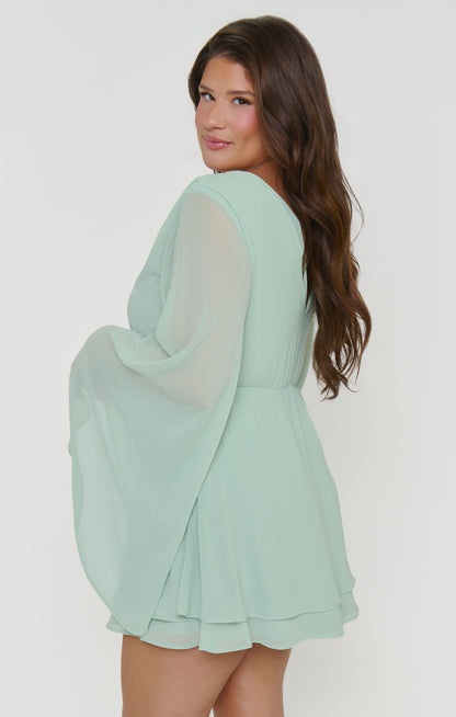 Robin Mini Dress ~ Sage Chiffon