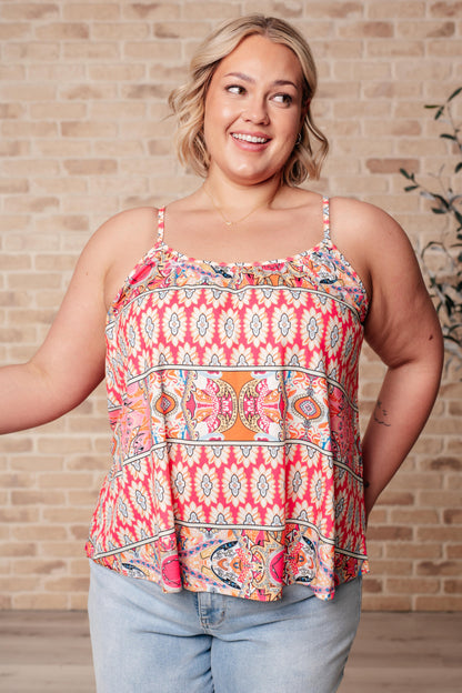 Hazel Blues® |  Free Spirited Mixed Print Tank