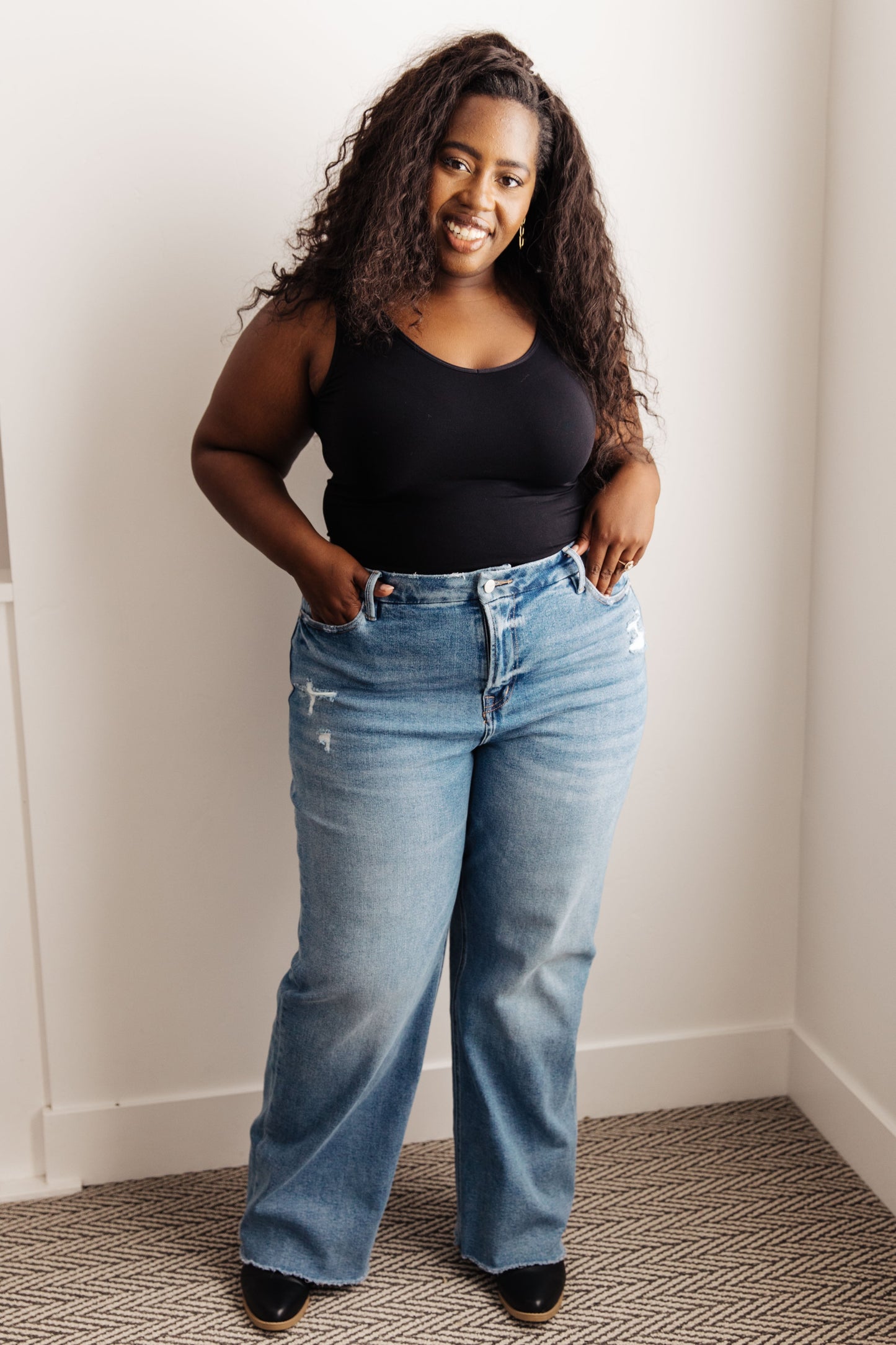 Hazel Blues® |  Hope High Rise Wide Leg Jeans