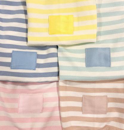 Striped Patch French Terry Pullover