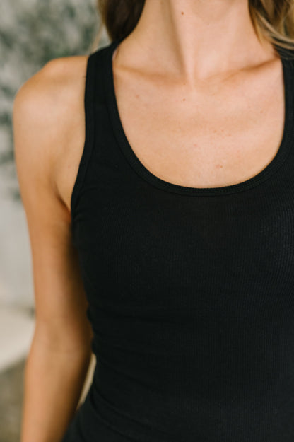 Hazel Blues® |  Keeping it Cool Scoop Neck Tank in Black