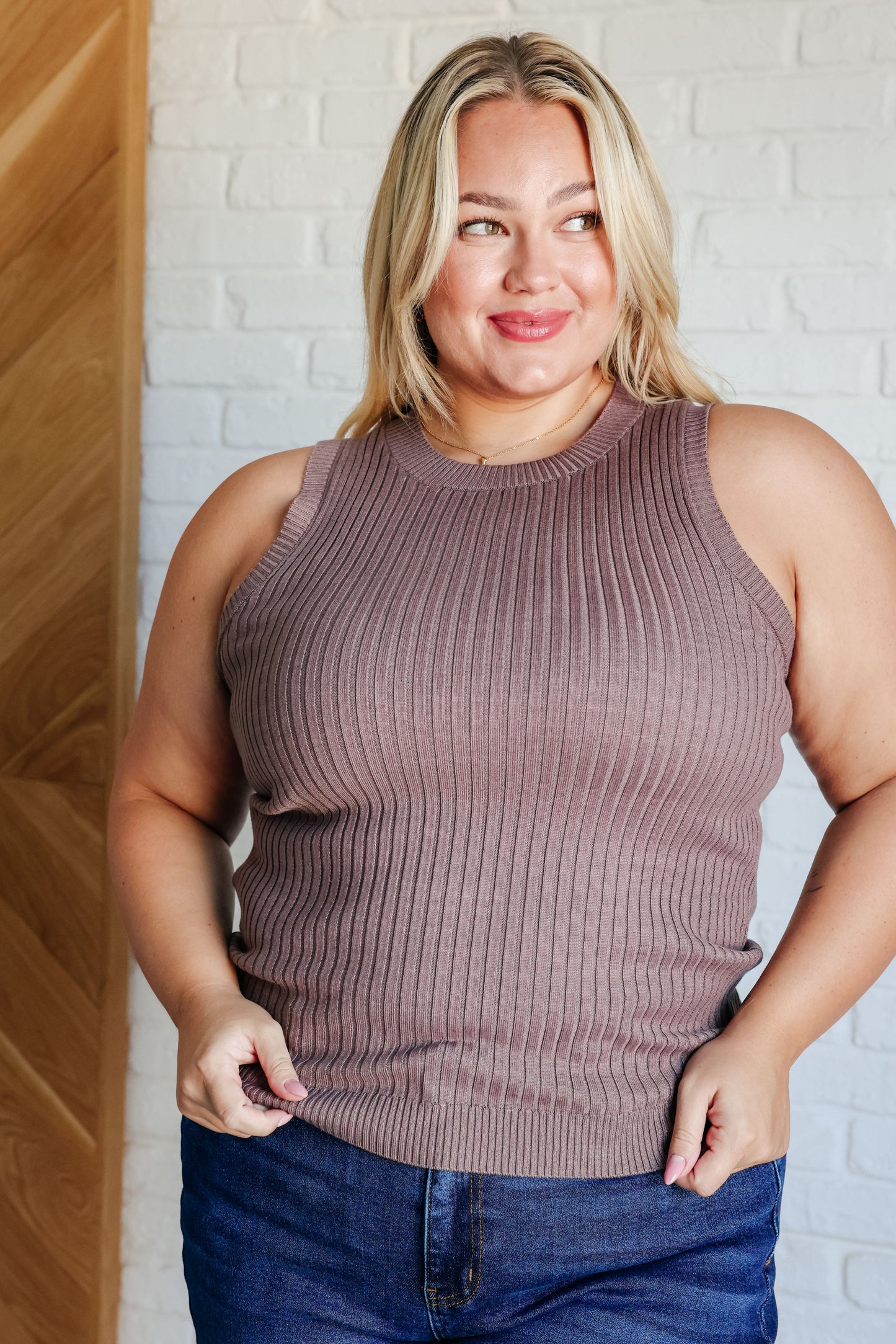 Hazel Blues® |  Let Me Hear it Ribbed Sweater Tank