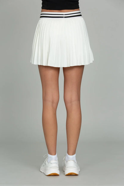 Gold Hinge Striped Tennis Skirt
