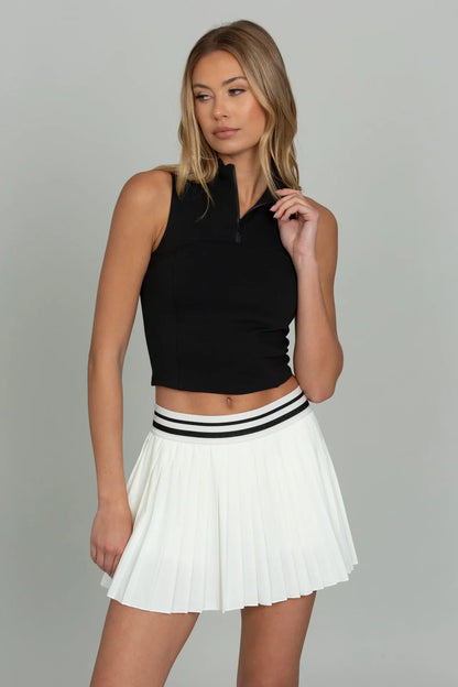 Gold Hinge Striped Tennis Skirt