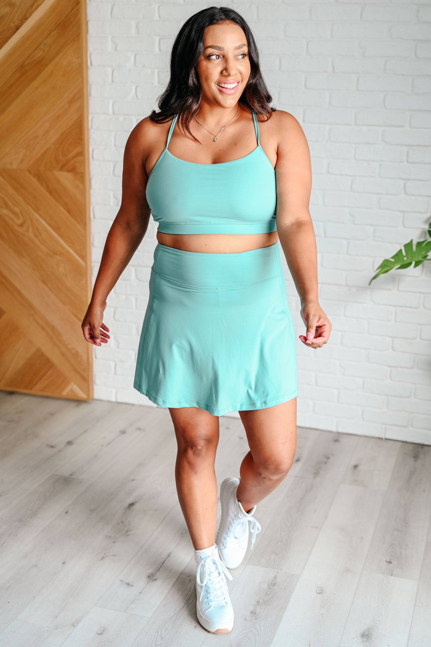 Hazel Blues® |  Package Secured Spaghetti Strap Tank in Tidal Wave