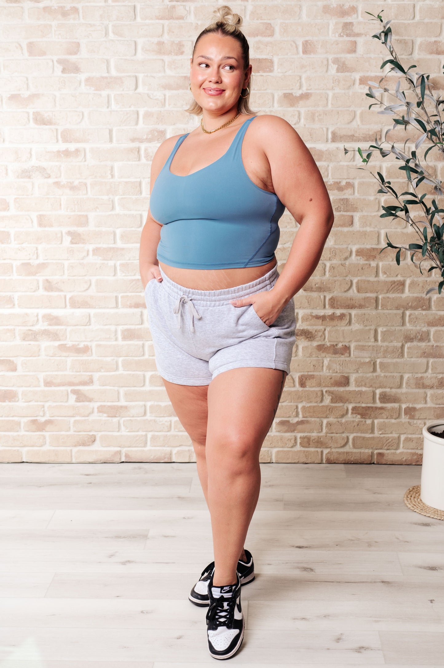 Hazel Blues® |  Rhythm and Rhyme Tank in Dusty Blue