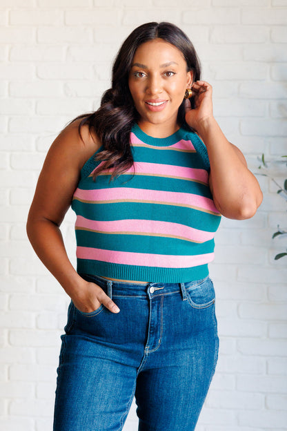 Hazel Blues® |  Scholarly Pursuits Knit Striped Tank