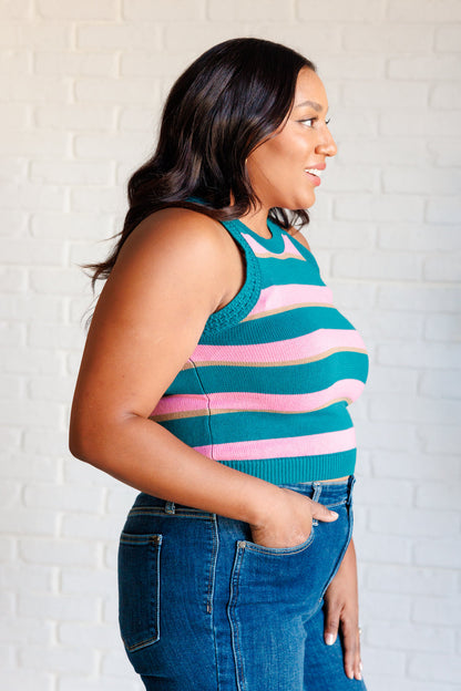 Hazel Blues® |  Scholarly Pursuits Knit Striped Tank