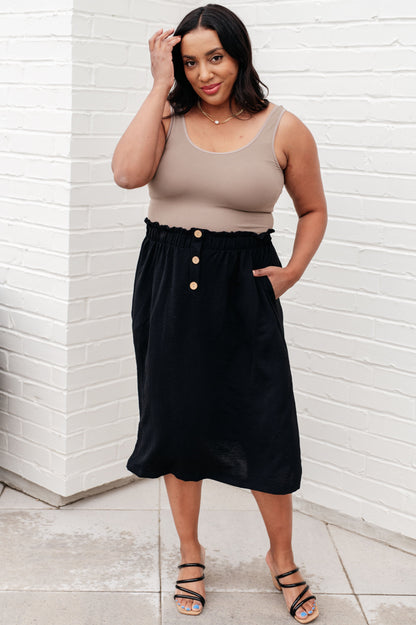 Hazel Blues® |  She's a Scholar Mid-Length Skirt