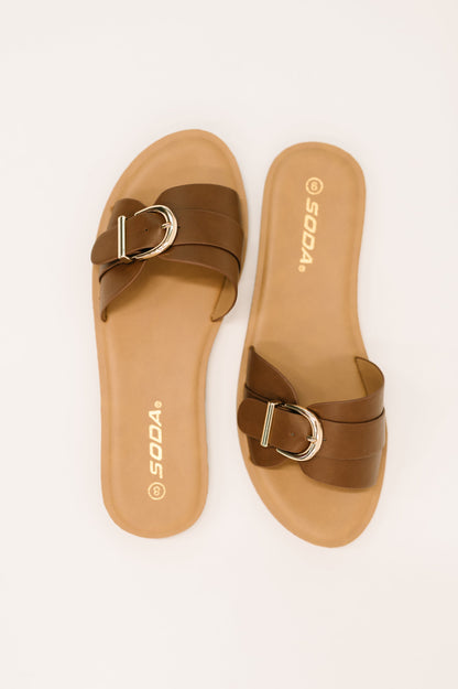 Hazel Blues® |  Siran Dark Tank Slip on Sandals- 3/3/2026 NEW