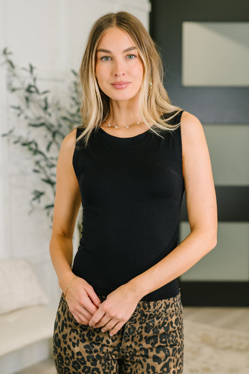 Hazel Blues® |  Start of Everything Round Neck Tank in Black