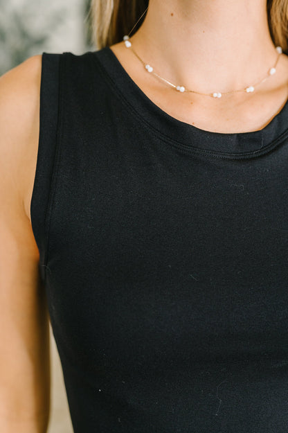 Hazel Blues® |  Start of Everything Round Neck Tank in Black