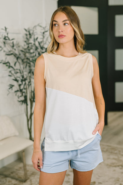Hazel Blues® |  Steady Increase Color Block Sleeveless Top