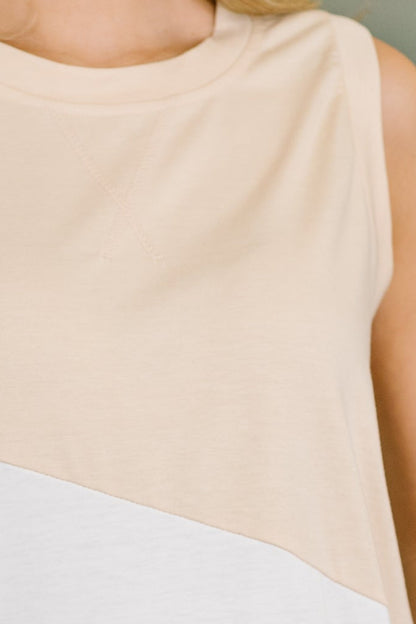Hazel Blues® |  Steady Increase Color Block Sleeveless Top