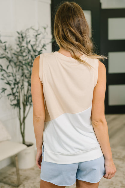 Hazel Blues® |  Steady Increase Color Block Sleeveless Top