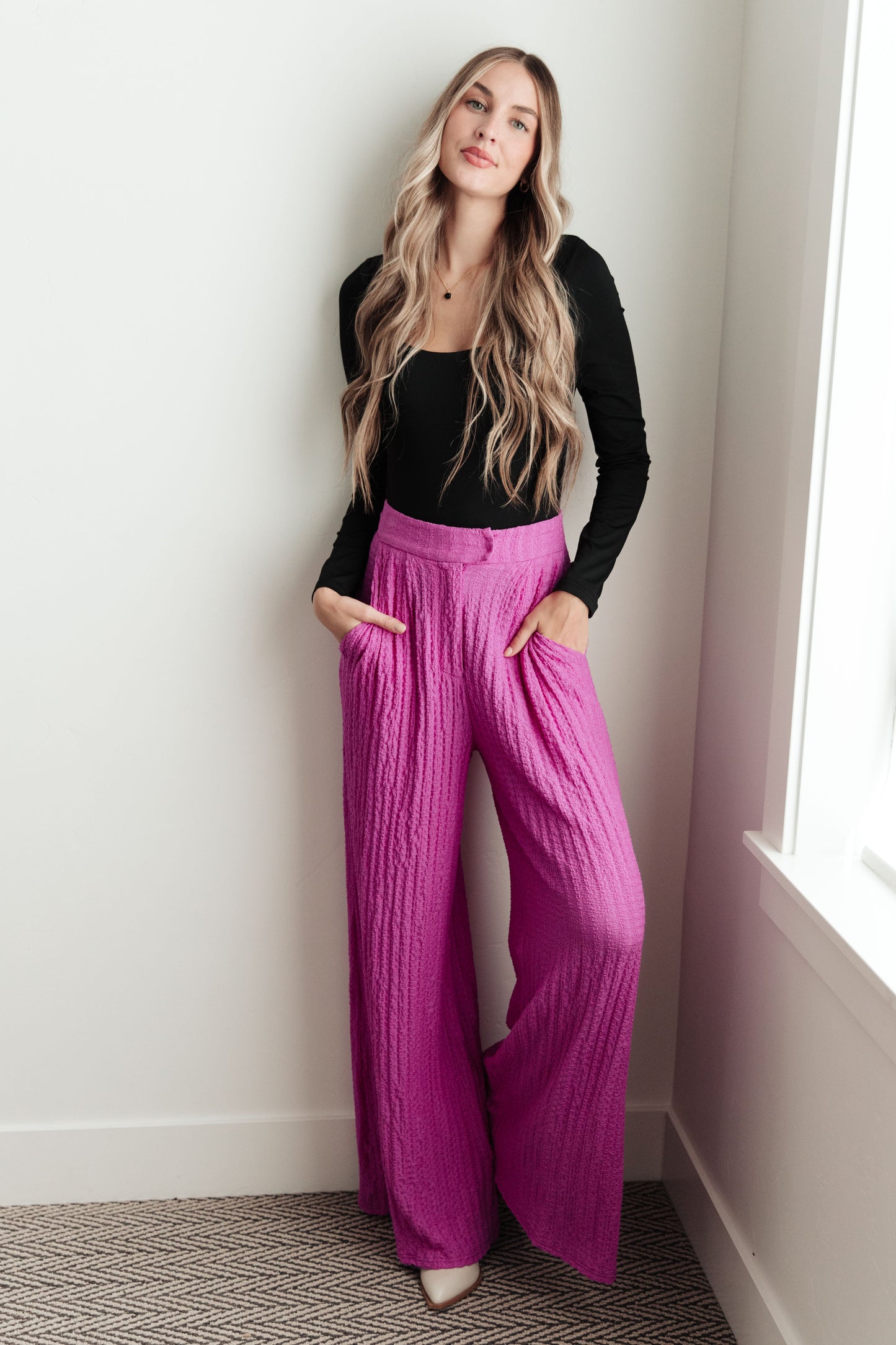 Hazel Blues® |  Totally Crazy Still Wide Leg Pants