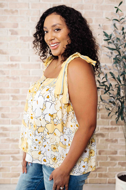 Hazel Blues® |  What's Happening Here Floral Tank