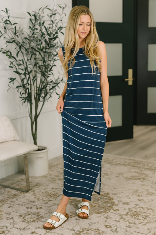 Hazel Blues® |  What a View Striped Sleeveless Maxi