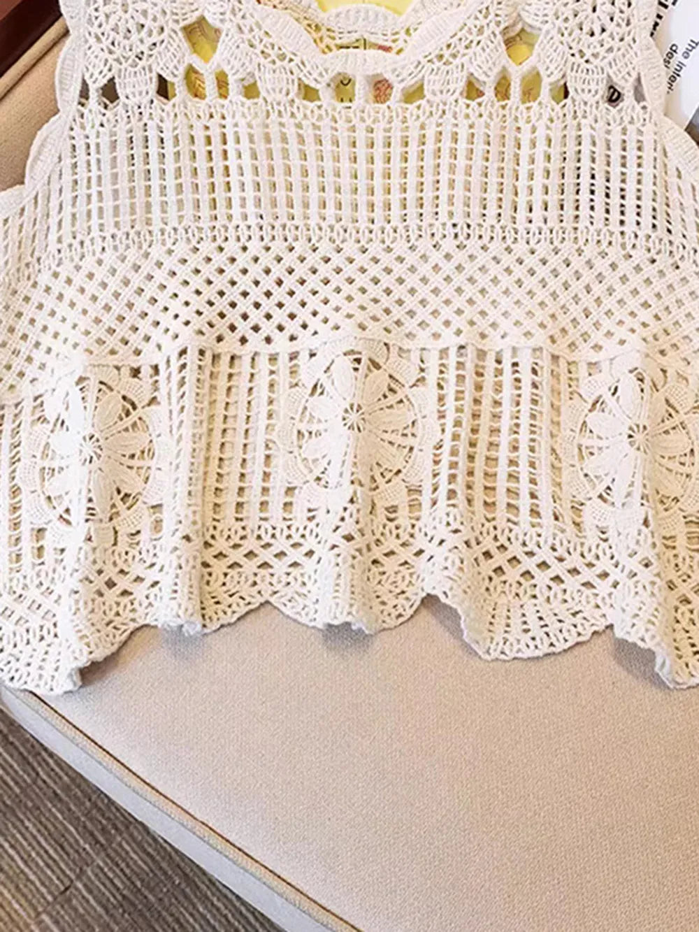 Hazel Blues® |  Openwork Scoop Neck Tank