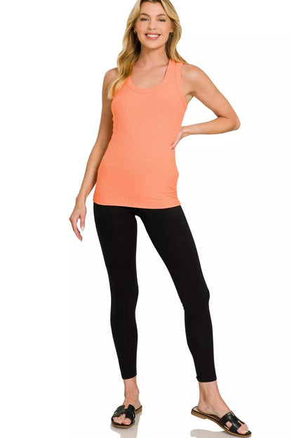 Hazel Blues® |  Zenana Ribbed Scoop Neck Tank Top