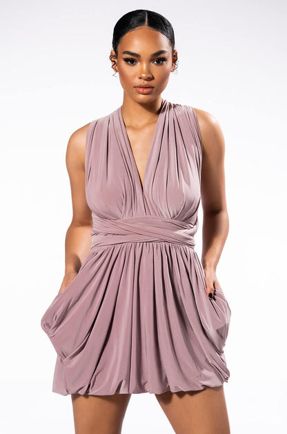 ABOUT TIME SLEEVELESS BUBBLE DRESS