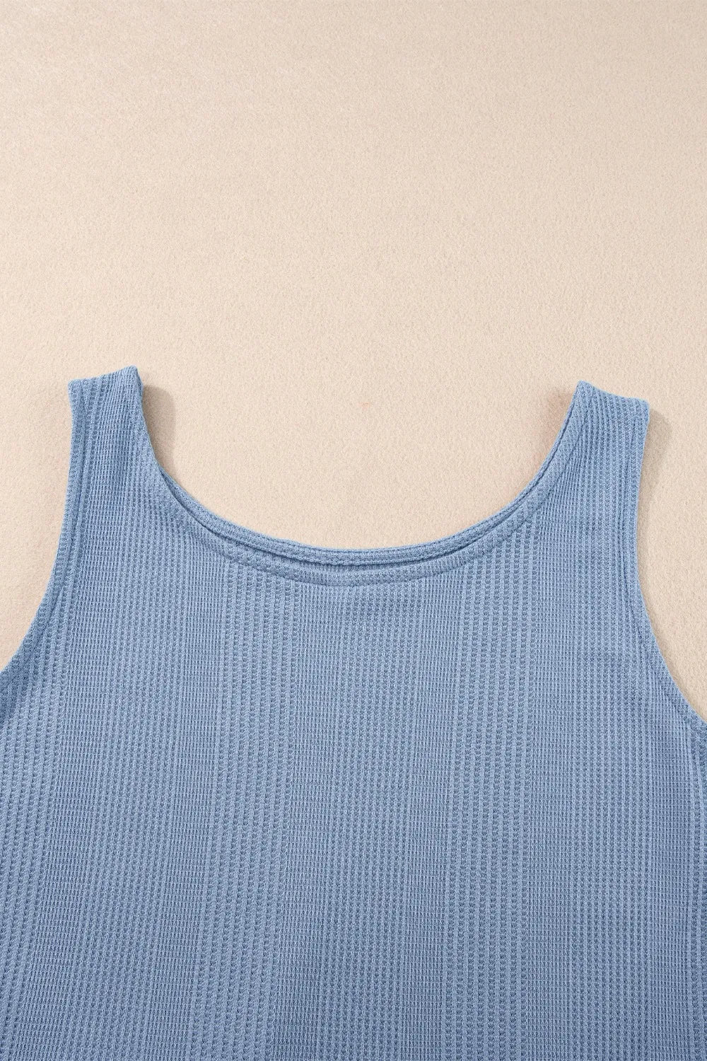 Hazel Blues® |  Color Ribbed Ruffle Tank Top and Pants Set