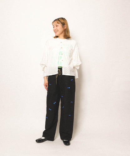 Backsatin Many Ribbon Pants(LADIES)