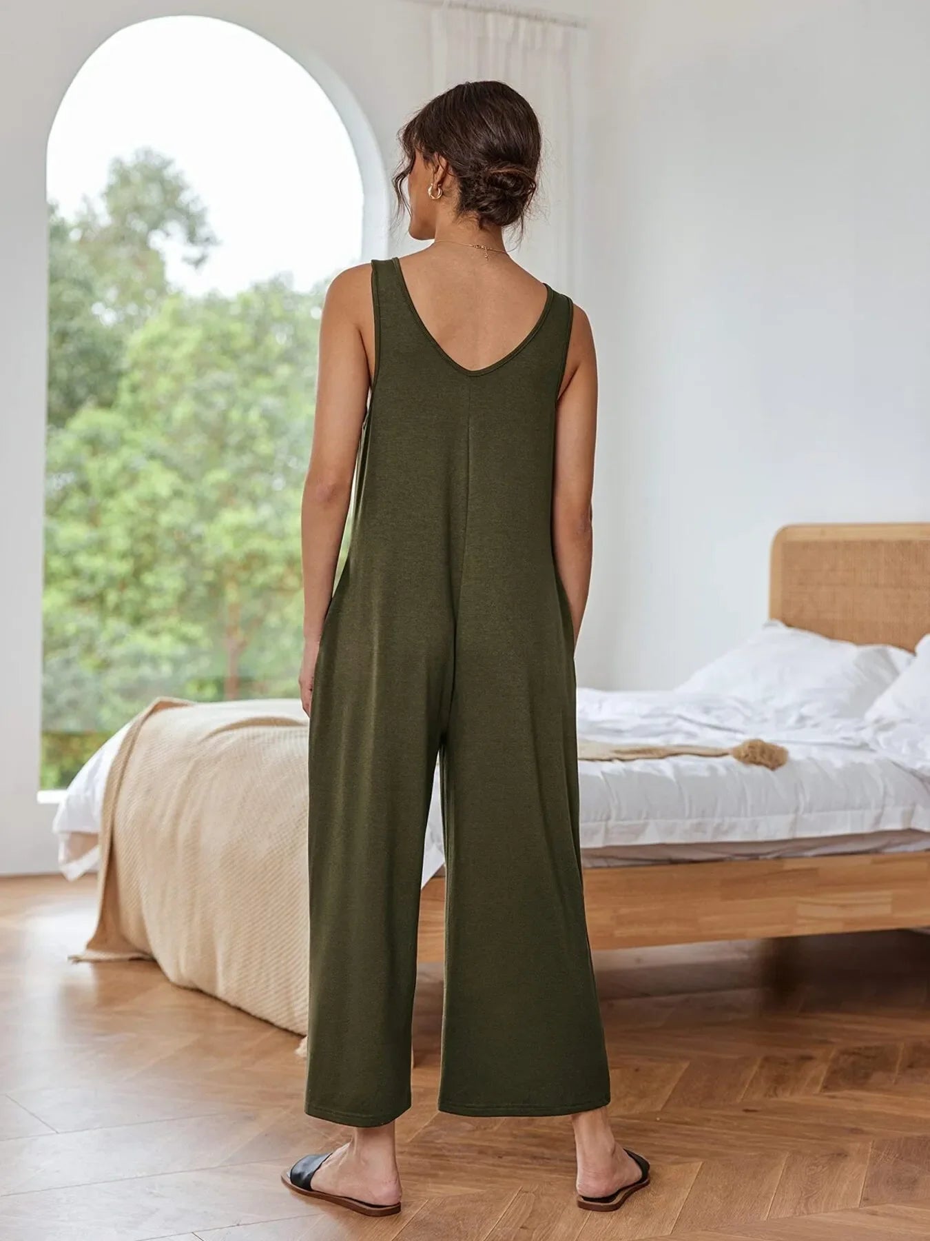Hazel Blues® |  Sleeveless Wide Leg Casual Jumpsuit