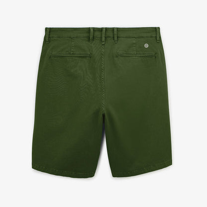Bermuda 200 Vert Olive Coupe Droite En Coton Stretch HOMME SERGE BLANCO