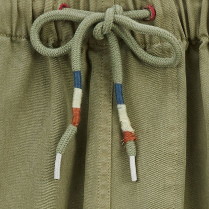 Bermuda 201 en coton coupe ample vert olive HOMME SERGE BLANCO