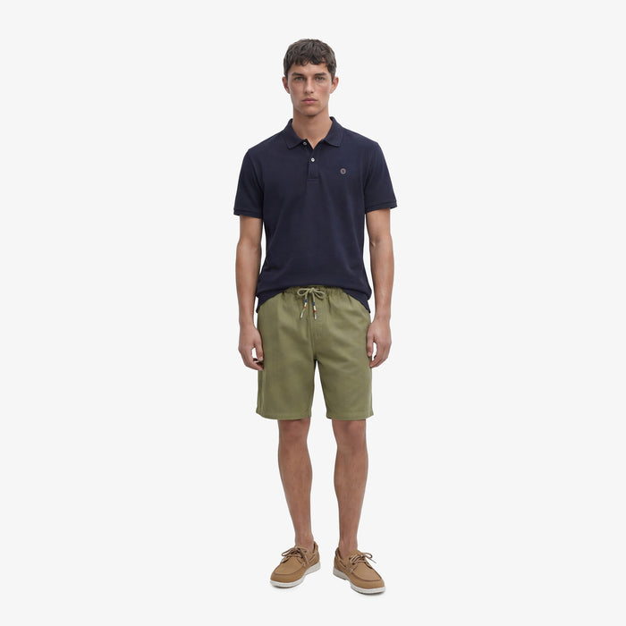 Bermuda 201 en coton coupe ample vert olive