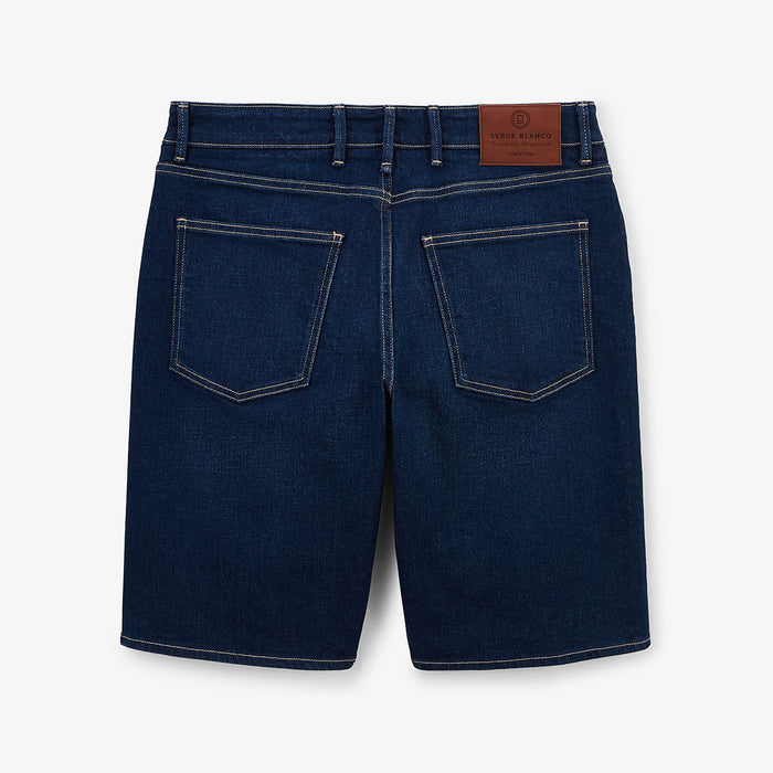 Bermuda 331 en jean tapered stretch bleu brut HOMME SERGE BLANCO
