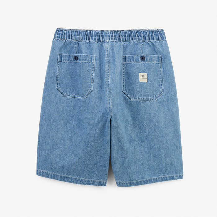Bermuda 550 en coton coupe ample bleu denim Homme SERGE BLANCO