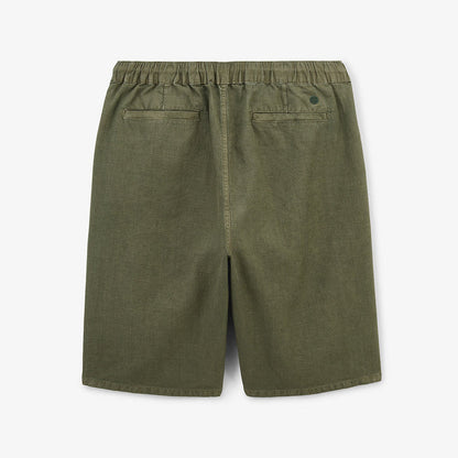 Bermuda 557 en lin et coton coupe ample vert olive HOMME SERGE BLANCO