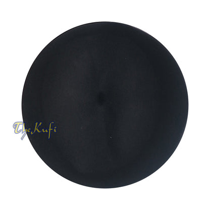 Black Felt Wool Fez Hat with Tip Kufi Prayer Cap