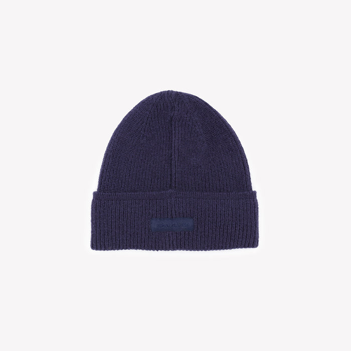 Bonnet à revers uni bleu dark navy SERGE BLANCO