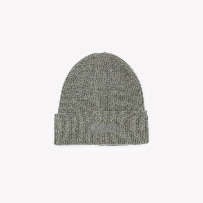 Bonnet à revers uni gris chiné SERGE BLANCO