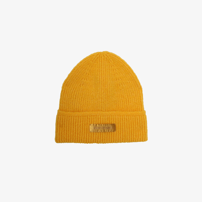 Bonnet à Revers Uni Jaune Gold SERGE BLANCO