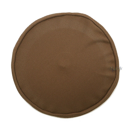 Brown and Light Brown Madun Vented Top Pliable Two-Color Round Kufi Hat