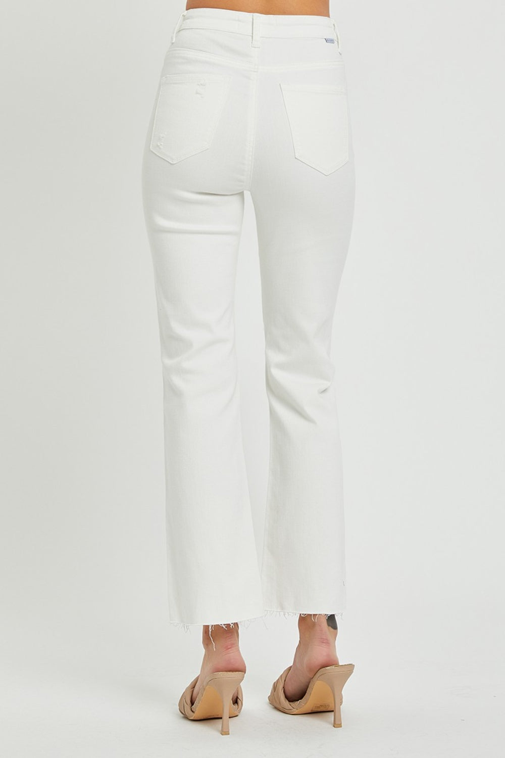 Hazel Blues® |  RISEN High Rise Button Fly Straight Ankle Jeans